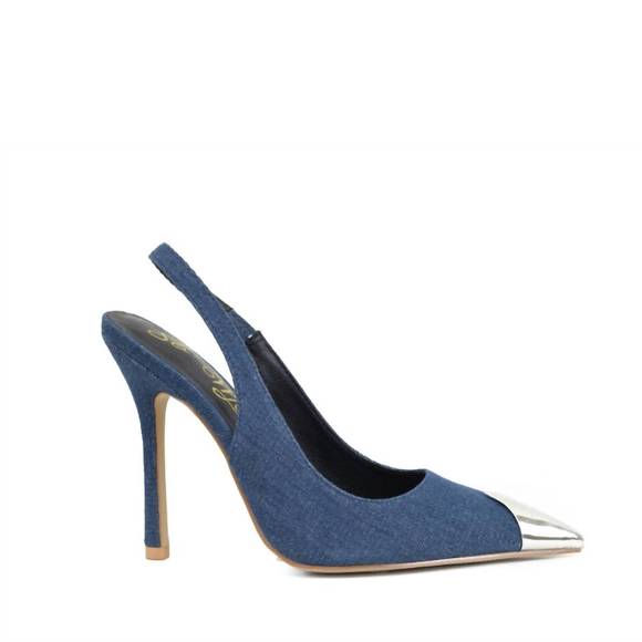 NEW SO ME SHOES women's shonda heel in denim - Picture 1 of 1